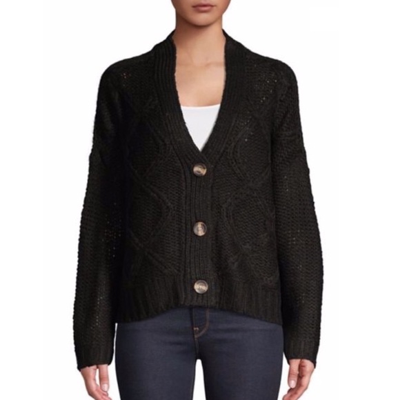 Black Knit Cardigan - Picture 1 of 3